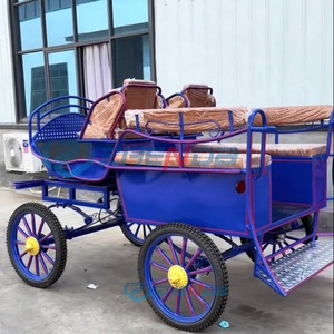Carroza de Caballos para Maratón de Alta Calidad, Color Morado, de Cuatro Ruedas, para Transporte Especial de Turistas - Product Image 4