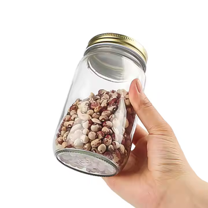 Affordable Round Glass Jars With 70mm Black Gold Screw Caps for 473ml 500ml 16oz Virgin <strong>Coconut</strong> Oil Jam <strong>Honey</strong> - Product Image 6