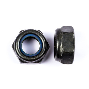 Écrou <span class=keywords><strong>de</strong></span> blocage en nylon noir Écrou hexagonal autobloquant anti-dégagement en acier au carbone M3/M6/M8/M24 avec finition plaquée pour usage industriel - Product Image 5