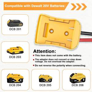 Câbles <span class=keywords><strong>de</strong></span> démarrage avec adaptateur compatibles avec la batterie Dewalt 20V, 2 pieds 12AWG, démarreur <span class=keywords><strong>de</strong></span> batterie portable Dewalt - Product Image 2
