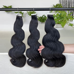 הסיטונאי 12a כיתה שיער הודי גולמי שיער חלקה הרחבות עור בלתי נראה חלקה הרחבות דה cheveux סרט בהרחבות שיער אנושי - Product Image 3