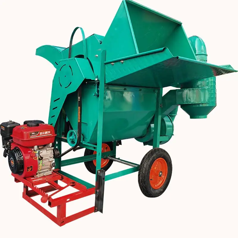 50b-fxqyj Tianpo Multifunctionele Dorsmachine Voor Droge Rijsttarwebonen Sorghum Gierst Sheller Met Benzinemotor