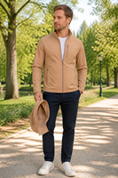 Veste à capuche amovible pour homme OEM, veste pliable non doublée à simple couche, veste légère à capuche avec cordon de serrage à verrouillage métallique