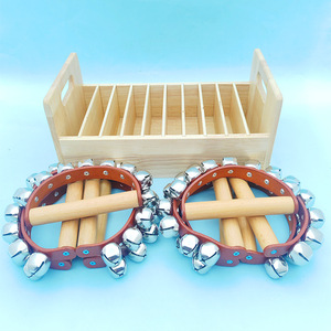 High Quality Cute Funny Shaking 7 Bell Hand Shakers Music Hand Cranked Bells Orff <b>Musical</b> <b>Instrument</b> - Product Image 3
