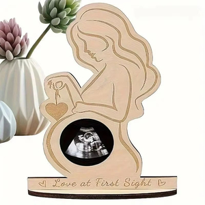Cadre photo en bois pour échographie de bébé, souvenir pour future maman, ornement cadeau pour femme enceinte - Product Image 4