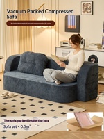 Canapé-lit minimaliste moderne en chenille, pliable, double usage, pour petit appartement, simple ou double, avec dossier, pour salon