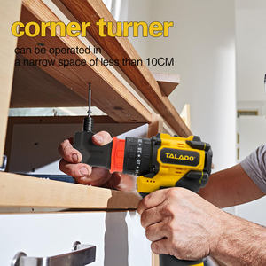 Kit de destornillador de Taladro Inalámbrico de cabezales múltiples de velocidad variable sin escobillas personalizable accesorio de taladro de ángulo recto/compensado OEM - Product Image 4