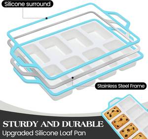 Moule à pâtisserie rectangulaire 8 cavités MUYULINS Factory, qualité platine LFGB, antiadhésif, sans BPA, en silicone, pour gâteaux et muffins. - Product Image 2