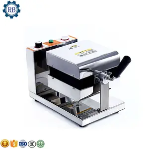 Mesin panggang wafel, mesin makanan ringan pembuat wafel es krim bentuk beruang Taiyaki pembuat wafel mulut terbuka