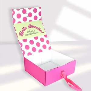 Custom Logo CMYK Printing With Ribbon <b>Magnetic</b> Closure Foldable Gift <b>Boxes</b> Rigid Cardboard Packaging - Product Image 4