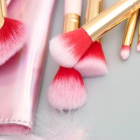 Ensemble de 8 pinceaux de maquillage vegan personnalisés, ensemble de pinceaux de maquillage avec éponges