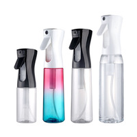 Pulvérisateur professionnel de 300 ml à brume fine continue, rechargeable, vide, à pression, pour coiffure, nettoyage et jardinage