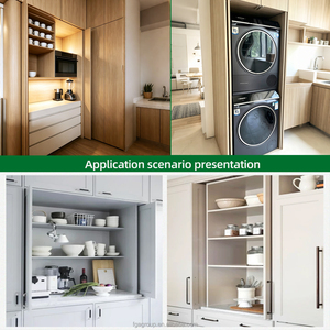 Système de glissières invisibles pour portes d'armoires, rails silencieux pour tiroirs, en acier laminé à froid, pour cuisine, salle de bain, chambre à coucher - Product Image 5