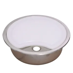 Design moderno ciotola singola in acciaio inox RV lavabo a mano rimorchio lavello cucina con tagliere camper lavello Bar lavello