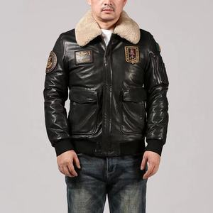 <span class=keywords><strong>Cappotto</strong></span> in <span class=keywords><strong>pelle</strong></span> <span class=keywords><strong>di</strong></span> pecora conciata al vegetale personalizzato collo in lana <span class=keywords><strong>di</strong></span> alta qualità da <span class=keywords><strong>uomo</strong></span> giacche in vera <span class=keywords><strong>pelle</strong></span> nera - Product Image 3