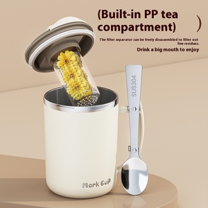 304 thép không gỉ hai lớp cách nhiệt cốc chống bỏng nắp kinh doanh hiện đại Quà Tặng hộ gia đình cho trà Cà phê + muỗng cà phê - Product Image 4