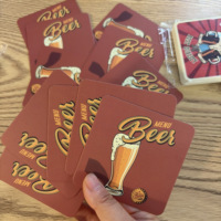 Sous-verre en carton extra épais motif Cerf de la Forêt, absorbant, en carton de pulpe, taille personnalisée, imprimé, pour bar, vente en gros