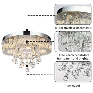 Plafonnier rond moderne pour chambre à coucher, design personnalisé, éclairage LED pour salon - Product Image 4