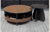 Table à thé circulaire de petite taille italienne minimaliste et moderne pour le salon Table basse de luxe pour la maison