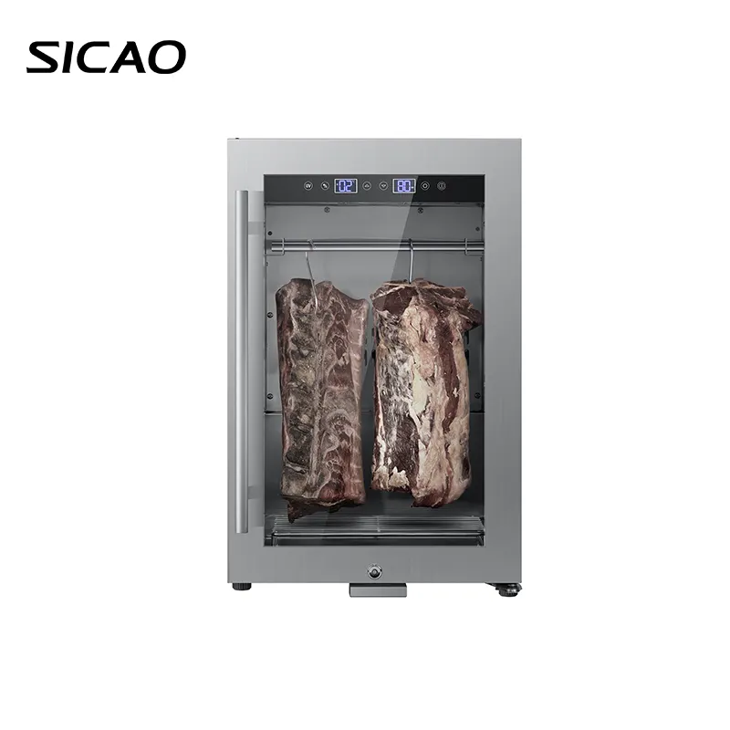 Household beef display fridge uv light dry age meat aging refrigerator machine