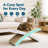 Hamac pour chaton en carton ondulé en forme de X, lit de repos, mobilier d'intérieur pour animaux de compagnie, griffoir pour chat