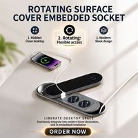 Prise de courant encastrée pour table, unité de distribution d'alimentation de bureau avec USB A+C, best-seller pour mobilier de bureau