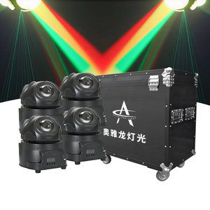 Luz móvil portátil RGBW 4 en 1 con láser verde integrado, tira de luz lateral, DMX programable, efecto de iluminación para discoteca y DJ - Product Image 5