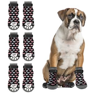 Grandes chaussettes rayées pour chiens et chats Style sportif mignon Motif animal Chaud Respirant Coton Imperméable <span class=keywords><strong>Sangle</strong></span> antidérapante Nouveau - Product Image 1
