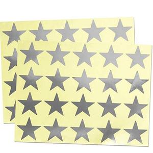 Custom Five Star Scratch Off Stickers Glossy Silver <b>Paper</b> Self Adhesive Wall Sticker Promotional Activities - Product Image 1