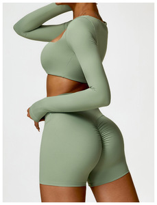 En Gros Ensemble <span class=keywords><strong>de</strong></span> <span class=keywords><strong>Sport</strong></span> 4 Pièces <span class=keywords><strong>pour</strong></span> Femmes, Vêtements <span class=keywords><strong>de</strong></span> <span class=keywords><strong>Sport</strong></span> Gym Fitness Course Yoga Survêtement - Product Image 5