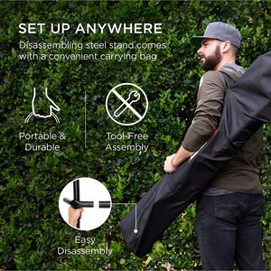 Support de hamac réglable en acier robuste de 9 pieds WOQI pour le camping, adapté aux adultes et aux enfants - Product Image 5