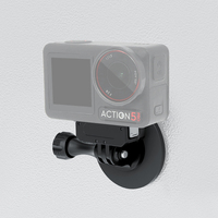 Support adaptateur de trépied magnétique à ventouse forte en alliage d'aluminium CNC pour GoPro pour DJI OSMO 360 / Action 4 caméras voiture moto