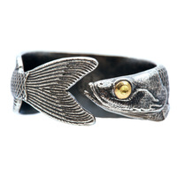 Nuevo Anillo con Forma de Pez, con Ajuste Cómodo, Estilo Retro, Moderno y Ajustable