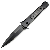 Couteau pliant Portable EDC de haute qualité poignée en Fiber de carbone haute dureté 440A acier couteau de poche tactique d'autodéfense le plus pointu