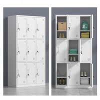 Ouvrier moderne en vente directe d'usine Vestiaire de salle de sport en acier avec 9 portes