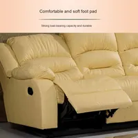Fauteuil inclinable pivotant électrique moderne en cuir véritable de haute qualité avec télécommande et structure en acier allié pour home cinéma