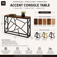 Table console moderne avec un design décoratif élégant pour l'entrée, le salon, le couloir, la chambre et l'ameublement de la maison