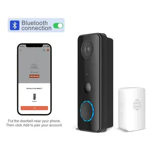 5G 2,4G WiFi Video Timbre 1080P Tuya Smart Outdoor Wireless Intercom Cámara inalámbrica impermeable con fuente de alimentación AC/DC