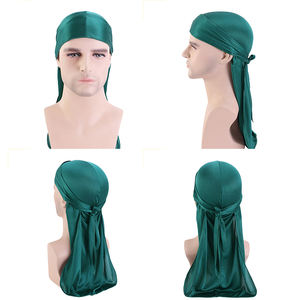 Durag de Cauda Longa Masculino de Cetim Sedoso e Respirável Estilo Hip Hop e Pirata - Product Image 3