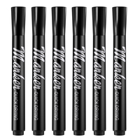 Ensemble de marqueurs d'art professionnels de qualité supérieure, bleu/rouge/noir, pointes en nylon, matériau PP, non effaçables, pour artistes, tableau blanc, graffiti