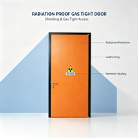Porte coulissante automatique en plomb, porte en verre au plomb automatisée, porte de protection contre les rayons X pour salle de radiologie