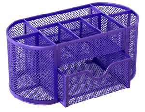 Mesh Desk <b>Organizer</b> with Compartments Desk Accessories Workspace <b>Organizers</b> for Office School Home Supplies Orange - Product Image 4