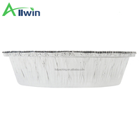 Assiettes rondes jetables en aluminium de 7, 8, 9 et 10 pouces pour pizza à emporter, personnalisables, qualité alimentaire, sans lavage