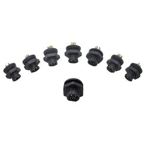 M12面板安装IP67防水连接器2-8芯快锁，用于电脑和摩托车，带聚氯乙烯绝缘 - Product Image 2