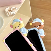 Étui de téléphone mignon avec ours endormi pour iPhone 16 15 14 13 Pro Max, coque de protection souple