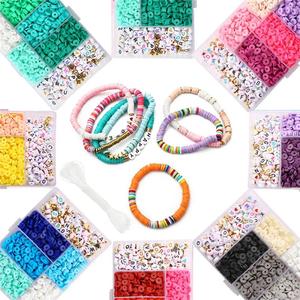 Perles plates rondes en argile polymère de 6 mm, couleurs mélangées, pour la fabrication de bijoux et bracelets DIY, certifiées par un tiers, vente en gros, nouveauté 2024, succès commercial - Product Image 4