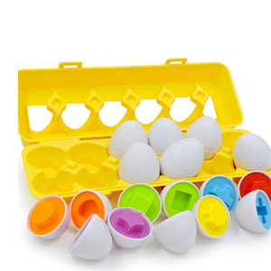 Trẻ Em Đầu Cognitional Giáo Dục Màu Hình Học Hình Dạng Ghép Nối Trò Chơi 12Pcs Phim Hoạt Hình Nhựa Trứng Phù Hợp Với Đồ Chơi - Product Image 3