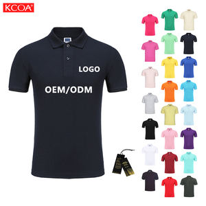Vente en gros de t-shirts polo à manches courtes polo blanc pour hommes polyester coton brodé imprimé polos personnalisés pour hommes - Product Image 2