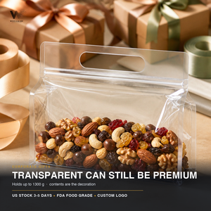 Transparent Chia Pouch 31x20+4cm 12x8in Bulk Fine <b>Seed</b> Large Superfood <b>Pack</b> Leak Proof Zip Bag Packaging 1300g Oversized Factory - Product Image 3