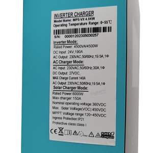 4.5KW היברידי שמש מהפך 24VDC כדי 220VAC עם 24V 150A MPPT שמש מטען בקר חכם שמש בית מערכת